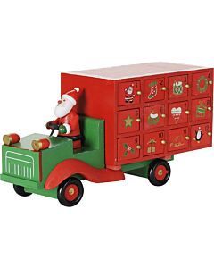 Gisela Graham Wooden Santa Lorry Advent Calendar